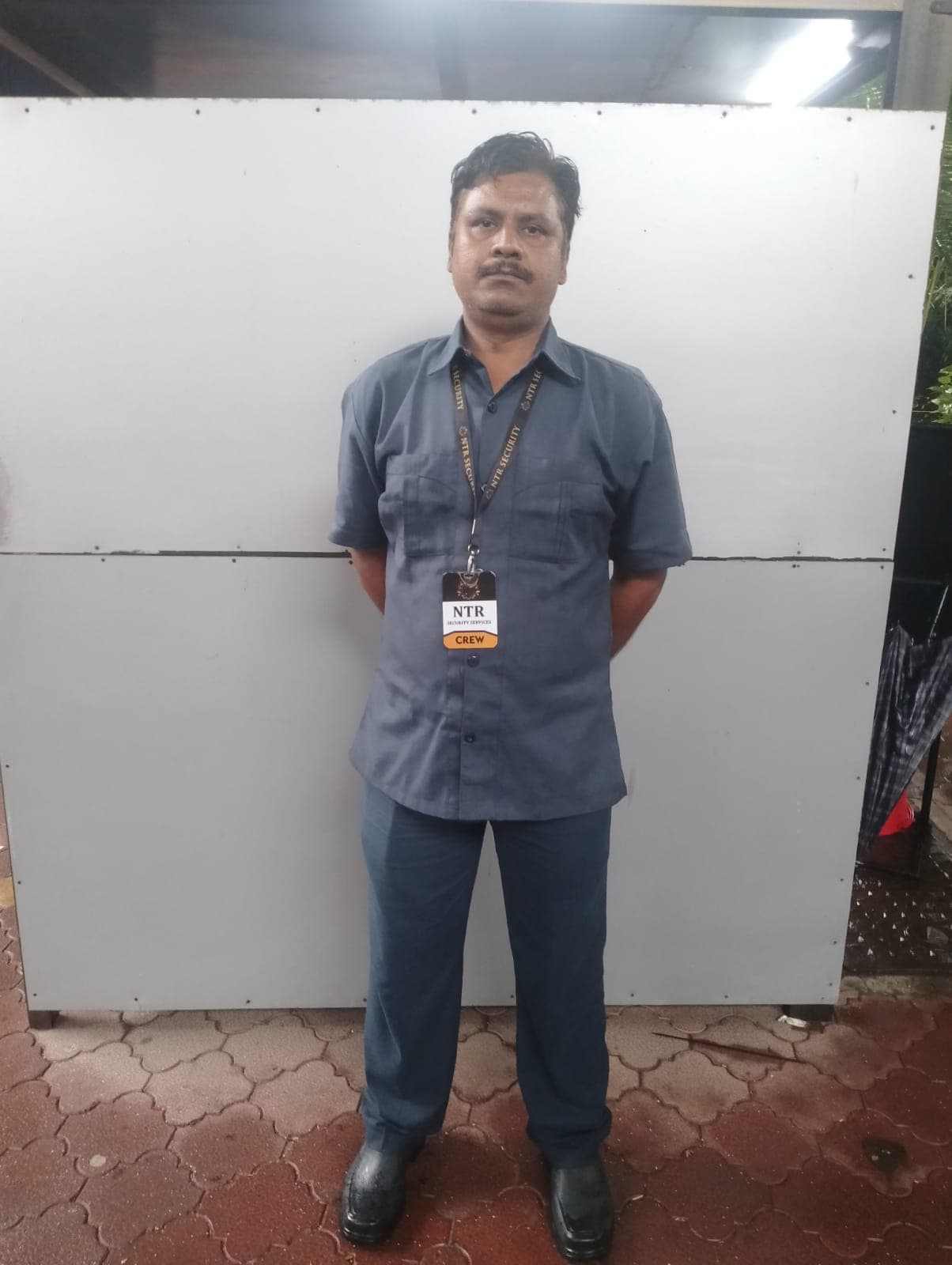 NTR Security guard in full uniform on duty in Mumbai