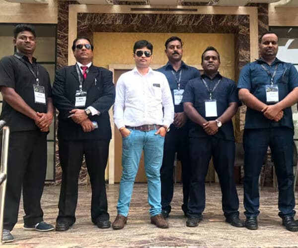 NTR security guard on duty at a Mumbai housing society entrance